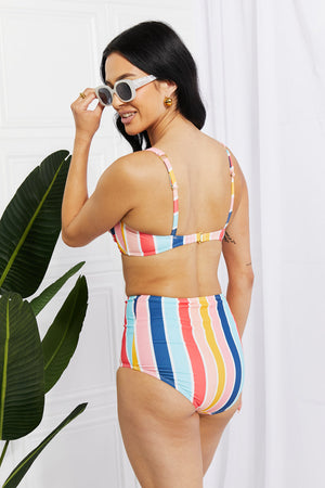 MARINA WEST SWIM TAKE A DIP TWIST HIGH-RISE BIKINI IN STRIPE - Evolve Elegance Boutique