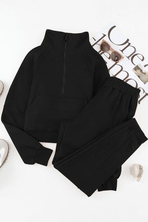 HALF-ZIP SPORTS SET WITH POCKETS - Evolve Elegance Boutique
