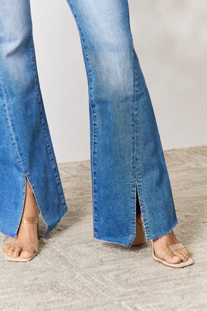 BAYEAS SLIT FLARE JEANS - Evolve Elegance Boutique