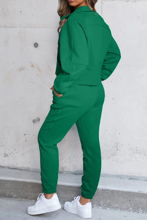 HALF-ZIP SPORTS SET WITH POCKETS - Evolve Elegance Boutique