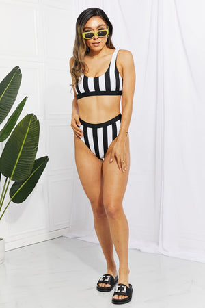 STRIPED TANK HIGH WAIST BIKINI - Evolve Elegance Boutique