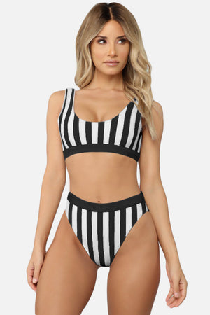STRIPED TANK HIGH WAIST BIKINI - Evolve Elegance Boutique