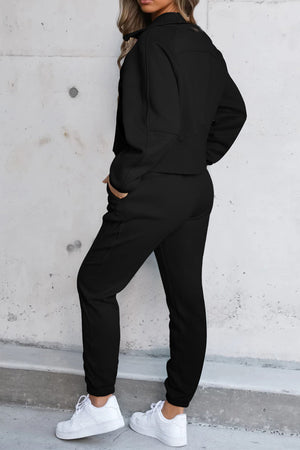 HALF-ZIP SPORTS SET WITH POCKETS - Evolve Elegance Boutique