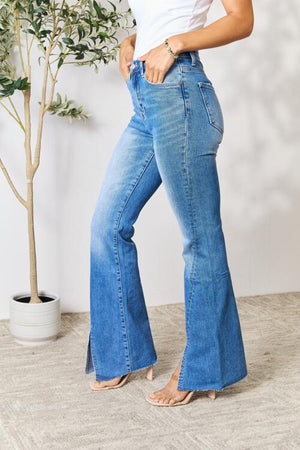 BAYEAS SLIT FLARE JEANS - Evolve Elegance Boutique