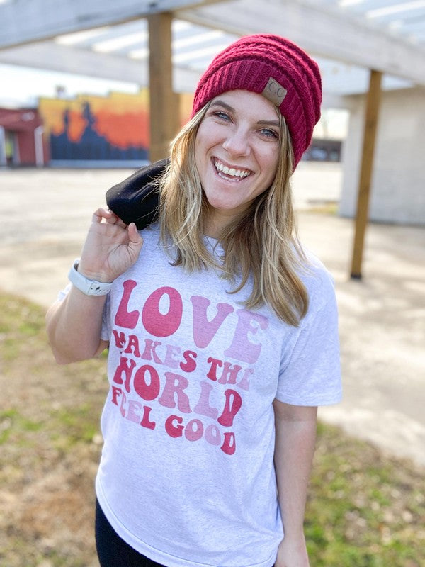 LOVE MAKES THE WORLD FEEL GOOD - Evolve Elegance Boutique