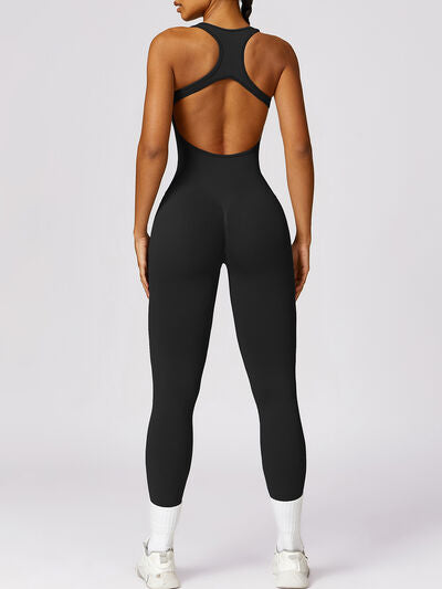 CUTOUT RACERBACK ACTIVE JUMPSUIT - Evolve Elegance Boutique