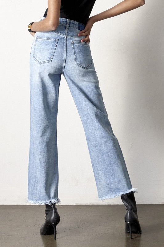 FLIP STRAIGHT JEANS - Evolve Elegance Boutique