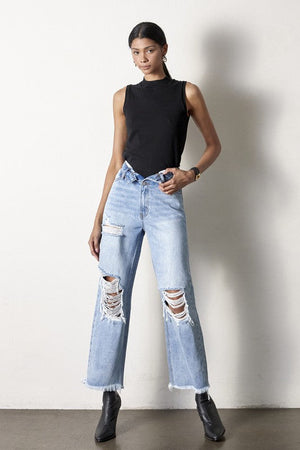 FLIP STRAIGHT JEANS - Evolve Elegance Boutique