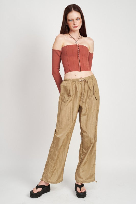 LONG SLEEVE OFF SHOULDER TOP - Evolve Elegance Boutique