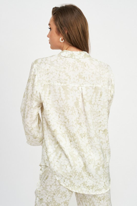 PRINTED BOYFRIEND SHIRT - Evolve Elegance Boutique