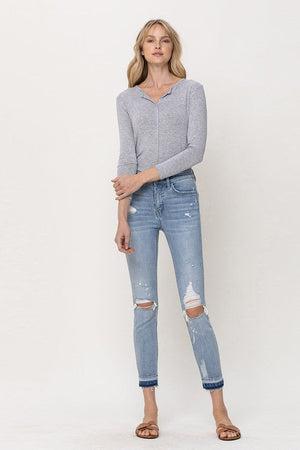 MID RISE CROP SKINNY - Evolve Elegance Boutique