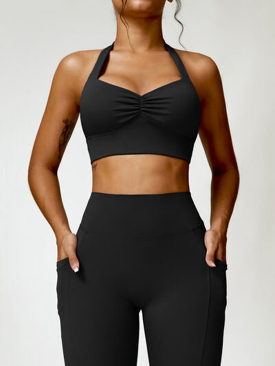 HALTER NECK ACTIVE BRA - Evolve Elegance Boutique