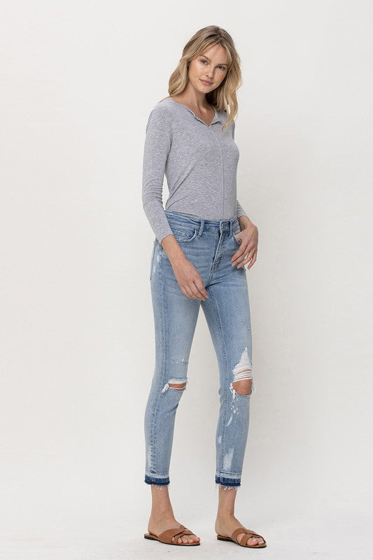MID RISE CROP SKINNY - Evolve Elegance Boutique