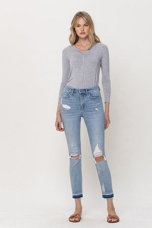 MID RISE CROP SKINNY - Evolve Elegance Boutique