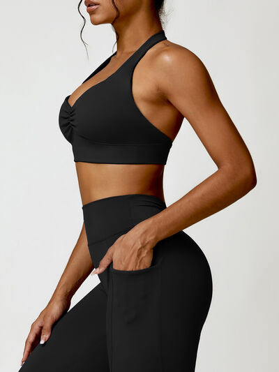 HALTER NECK ACTIVE BRA - Evolve Elegance Boutique