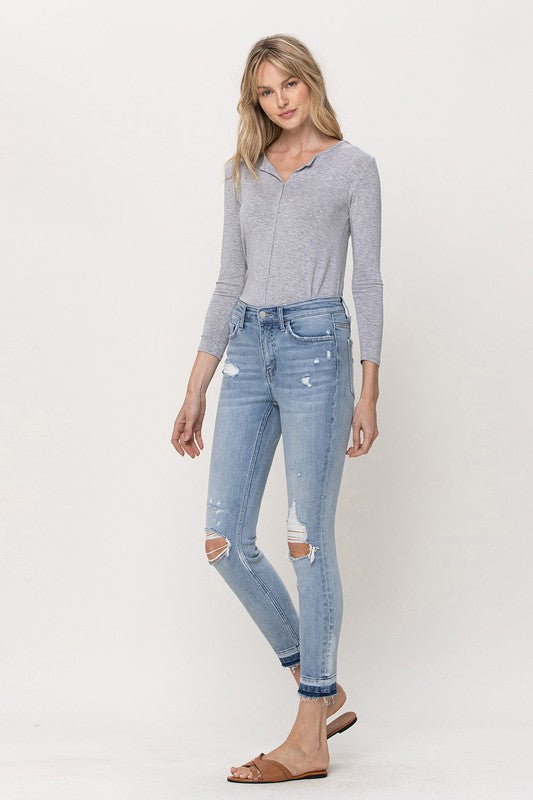 MID RISE CROP SKINNY - Evolve Elegance Boutique