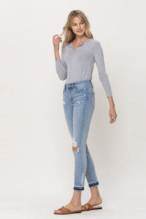 MID RISE CROP SKINNY - Evolve Elegance Boutique