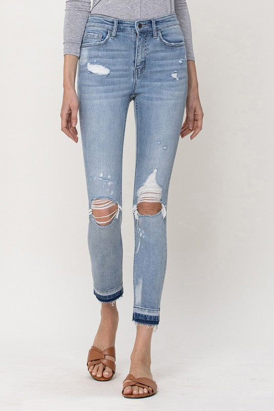 MID RISE CROP SKINNY - Evolve Elegance Boutique