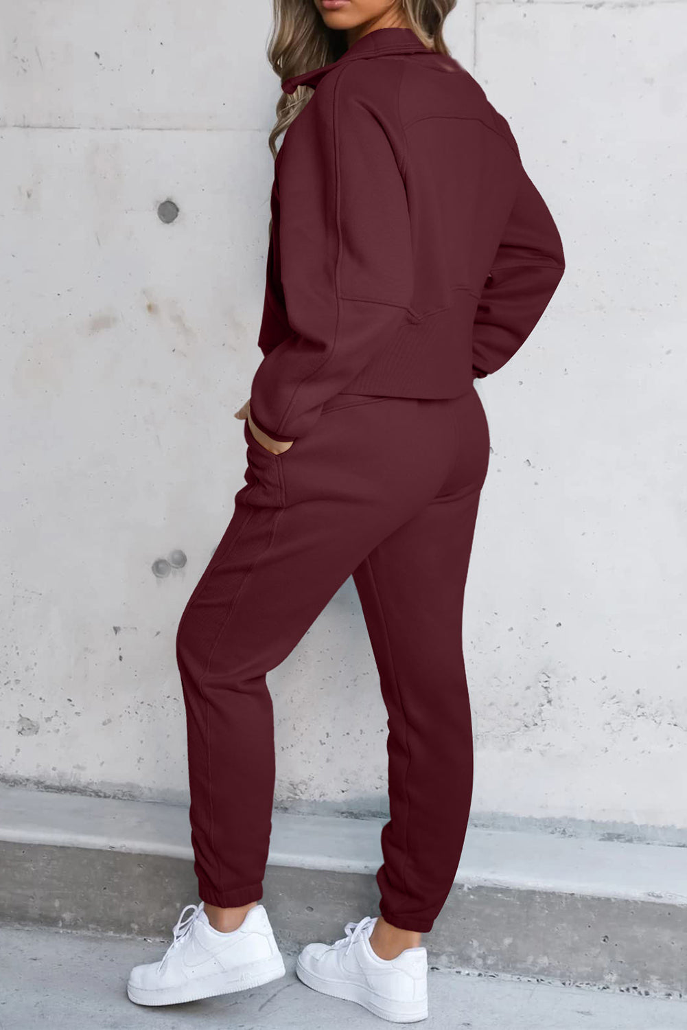 HALF-ZIP SPORTS SET WITH POCKETS - Evolve Elegance Boutique