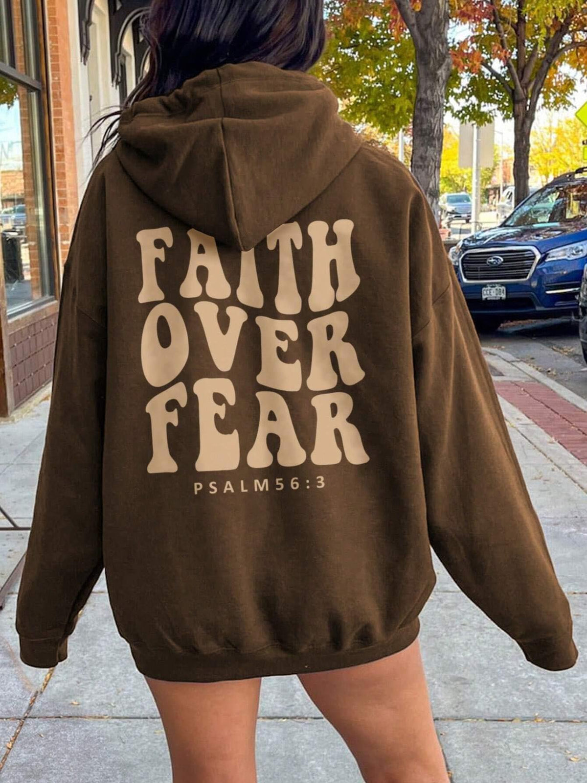 FAITH OVER FEAR DROPPED SHOULDER HOODIE - Evolve Elegance Boutique