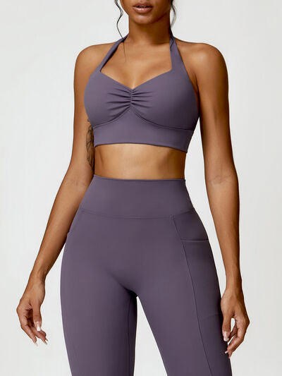 HALTER NECK ACTIVE BRA - Evolve Elegance Boutique