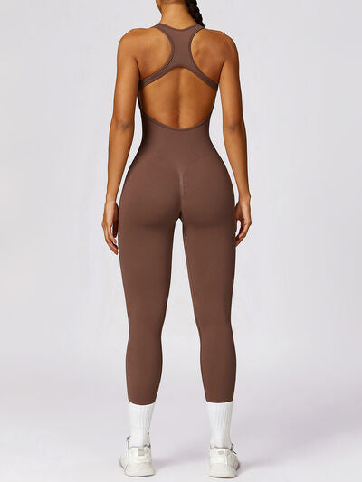 CUTOUT RACERBACK ACTIVE JUMPSUIT - Evolve Elegance Boutique