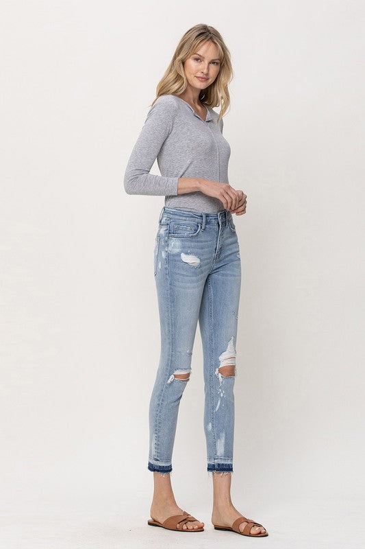 MID RISE CROP SKINNY - Evolve Elegance Boutique