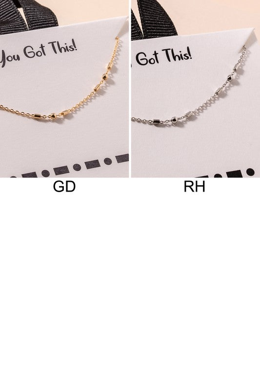 YOU GOT THIS MORSE CODE NECKLACE - Evolve Elegance Boutique