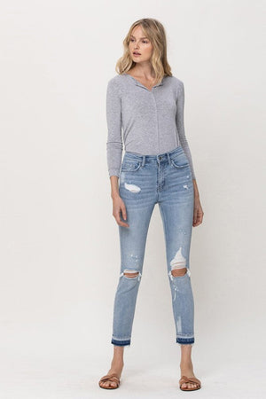 MID RISE CROP SKINNY - Evolve Elegance Boutique