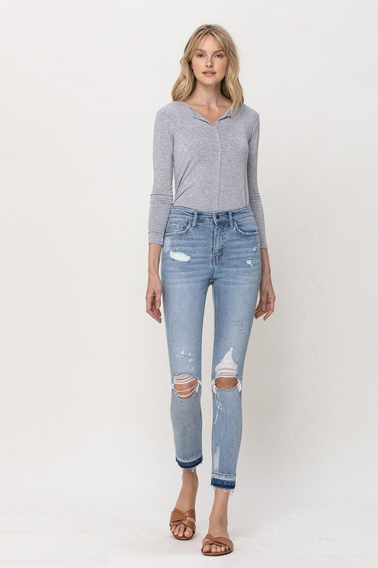 MID RISE CROP SKINNY - Evolve Elegance Boutique