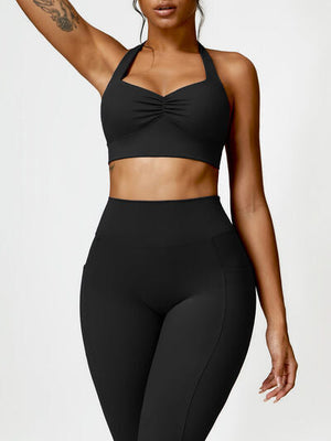 HALTER NECK ACTIVE BRA - Evolve Elegance Boutique