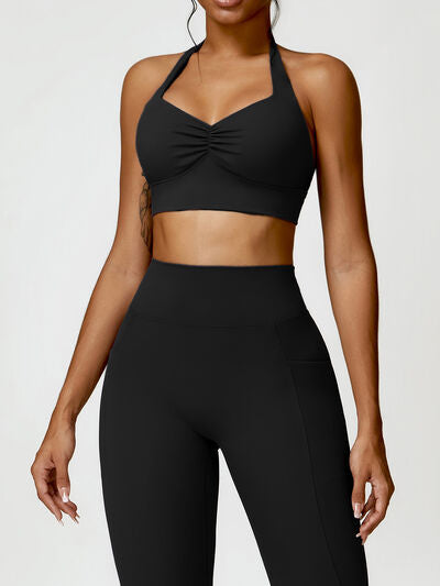 HALTER NECK ACTIVE BRA - Evolve Elegance Boutique